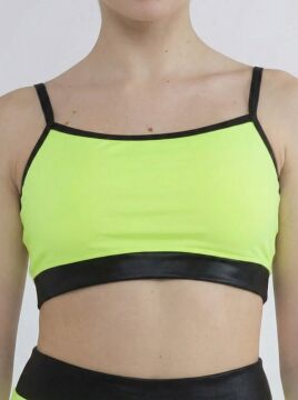 Pridance 307 Yellow Askılı Mikrofiber Spor Büstiyer